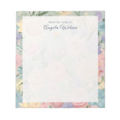 Pastel Bloementuin Aangepast Notitieblok (Voorkant)