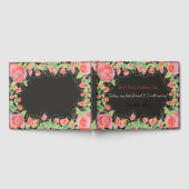 Pastel bloemig met zwart gastenboek (Volledig)