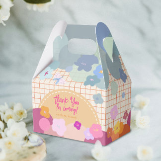 Pastel Bloemige Dank Je Voor Het Komen Feest Favor Bedankdoosjes