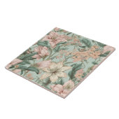 Pastel Bloemige Lelies Tegeltje (Zijkant)
