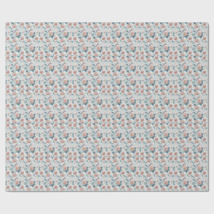 Pastel Bloemige Werveling Mooie Bloemen Patroon Ku Cadeaupapier