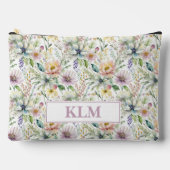  pastel bloemmotief monogram etui (Voorkant)