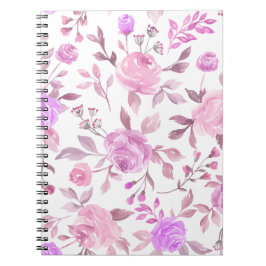 Pastel Bloemmotief  Notitieboek
