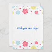 Pastel bloemverjaardagsfoto Verjaardagskaart Kaart (Achterkant)