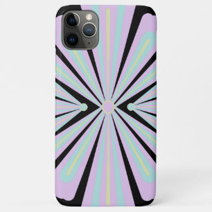 Pastel bloemvormen op een zwarte achtergrond iPhone 11 pro max hoesje
