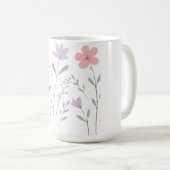 Pastel Bloom Bloemen Klemborden Tiener Meisjes Koffiemok (Voorkant rechts)
