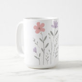 Pastel Bloom Bloemen Klemborden Tiener Meisjes Koffiemok (Voorkant links)