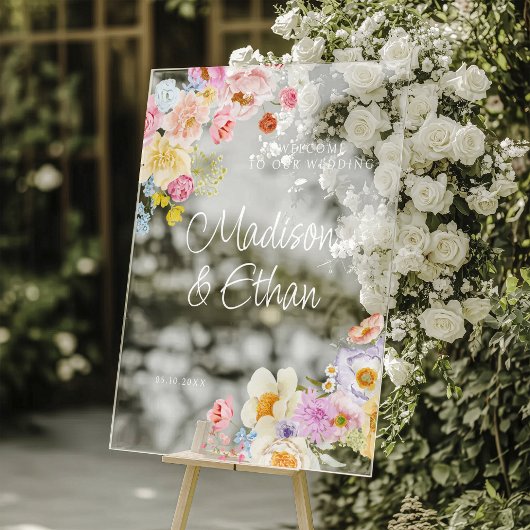 Pastel Bloom Floral Mariage Bienvenue