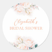 Pastel Blooms Bruiloft Ronde Sticker (Voorkant)