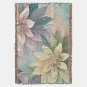 Pastel Blossom Burst: Bloemen explosie patroon Deken (Voorkant Verticaal)