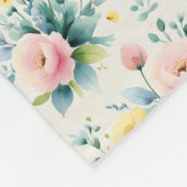 pastel blossom field fleece deken (Hoek)