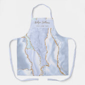 pastel blue agate schoonheidsdeskundige apron schort (Voorkant)