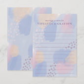 Pastel Blue Art Moderne Conseil Mariage (Devant / Derrière)