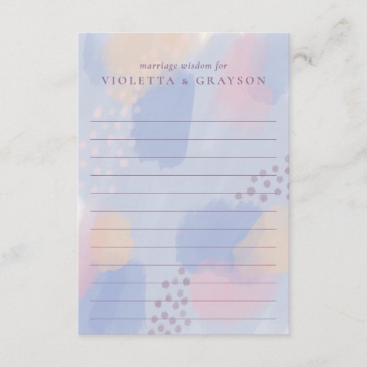 Pastel Blue Art Moderne Conseil Mariage (Devant)