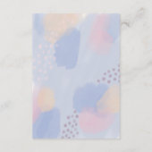 Pastel Blue Art Moderne Conseil Mariage (Dos)