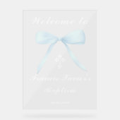 pastel blue bow welcome to the Baptism (Recto)