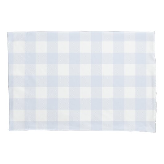 Pastel Blue Buffalo Check Rustic Kussensloop (Voorkant)