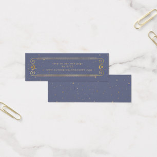Pastel Blue Celestial Gold Mariage Website Card