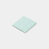 Pastel Blue Check Pattern Stijlvol en subtiel Post-it® Notes (Schuin)
