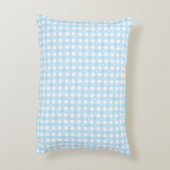 Pastel Blue Checks Accent Kussen (Achterkant (Verticaal))