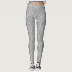 Pastel Blue, Contemporain Foral Design Leggings