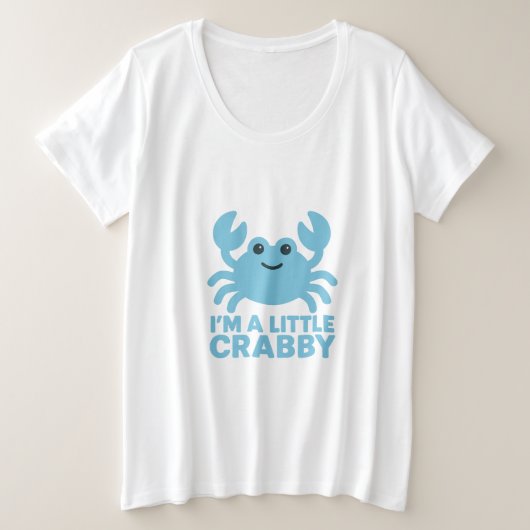 Pastel Blue Crab – Gentle “I’m a Little Crabby” (Design devant)