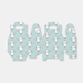Pastel Blue Cute Easter Chick & Eggs Pattern Bedankdoosjes (Uitgevouwen)