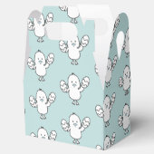 Pastel Blue Cute Easter Chick & Eggs Pattern Bedankdoosjes (Geopend)