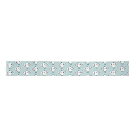 Pastel Blue Cute Easter Chick & Eggs Pattern Lint (Voorkant)