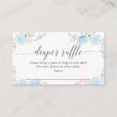 Pastel Blue Diaper Raffle Baby shower Card Informatiekaartje (Voorkant)