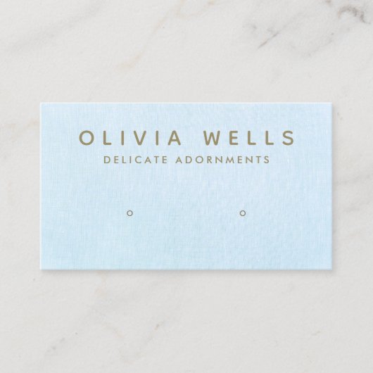 Pastel Blue Earring Display Visitekaartje (Voorkant)