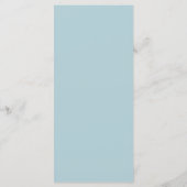 Pastel Blue Elegant Botanique Mariage Menu (Dos)