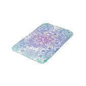 Pastel Blue en Paars Mandala Pattern Bath Mat (Gekanteld)