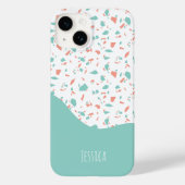 Pastel Blue en roze, speciaal gepersonaliseerd Ter Case-Mate iPhone Case (Achterkant)