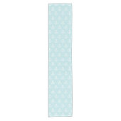 Pastel Blue en White Anchor Pattern Korte Tafelloper (Voorkant)