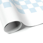 Pastel Blue en White Checkerboard Cadeaupapier (Rol Hoek)