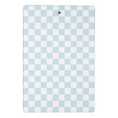 Pastel Blue en White Checkerboard Mini Klembord (Achterkant)