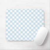 Pastel Blue en White Checkerboard Muismat (Met muis)