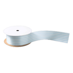 Pastel Blue en White Stripes Ribbon Lint