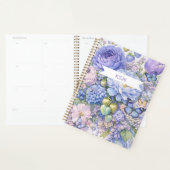 Pastel Blue Floral Butterfly Planner  (Devant avec enveloppe)