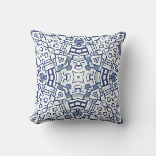 Pastel Blue Geometric Shaptern Pattern Kussen