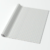 Pastel Blue Gingham Cadeaupapier (Uitgerold)