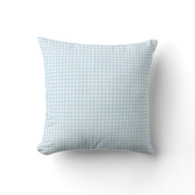 Pastel Blue Gingham Check Sierkussen