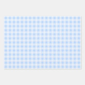 Pastel Blue Gingham Inpakpapier Vel (Voorkant)
