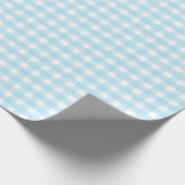 Pastel Blue Gingham Pattern Cadeaupapier (Hoek)