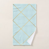 PASTEL BLUE GOLD MERMAID BATHROOM TOWEL SET BAD HANDDOEK (Handdoek)