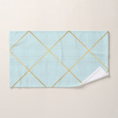 PASTEL BLUE GOLD MERMAID BATHROOM TOWEL SET BAD HANDDOEK (Handdoek)