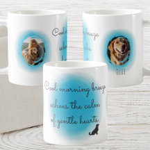 Pastel Blue Golden Retriever Custom Photo & Name