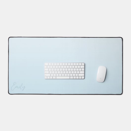 Pastel Blue Gradient Calligraphy Personalized (Clavier et souris)