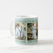 Pastel Blue Green Mariage photo Keepsaké Mug (Devant gauche)